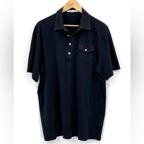 Men’s XL Black 100% Organic Cotton CRIQUET Polo Golf Shirt - Picture 1 of 10